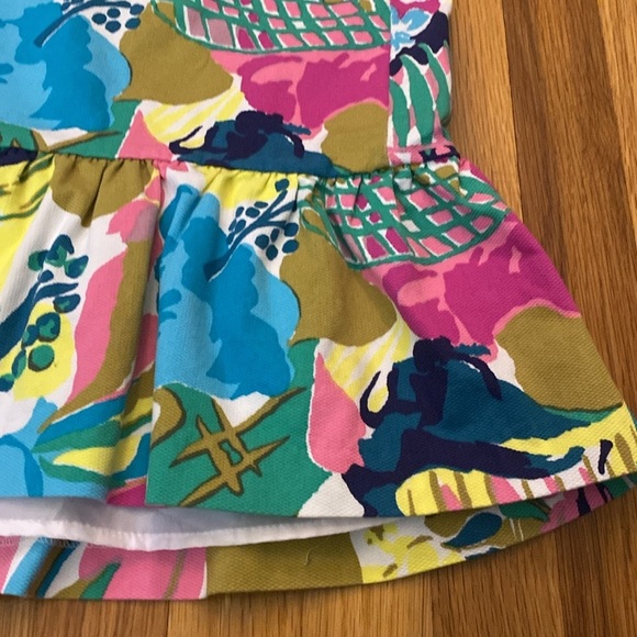 Crewcuts Girls Blue and Pink Tropical Printed Dress Size 6 - Picture 3 of 8